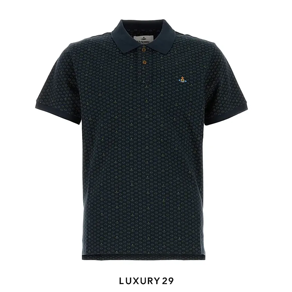 Vivienne westwood Printed piquet polo shirt(S, Black)