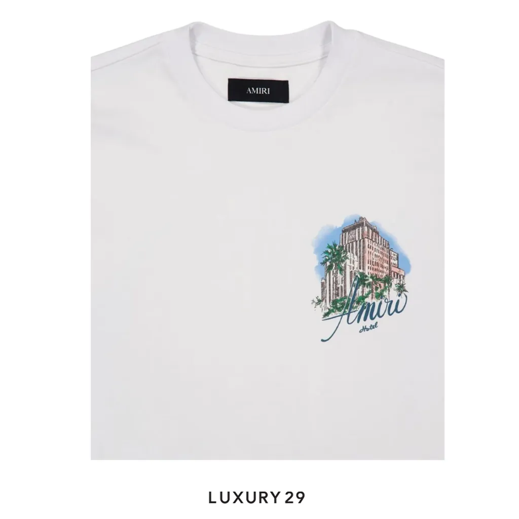 AMIRI Hotel Oversized Tee White(XS, White)
