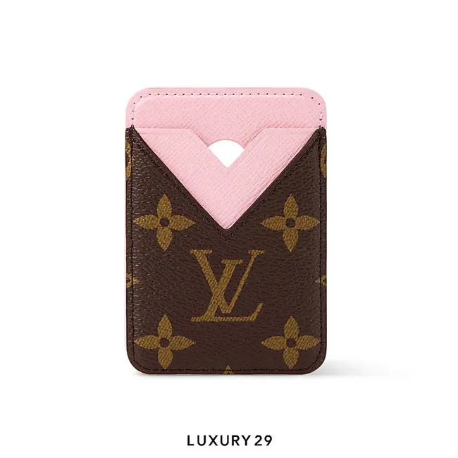 Louis Vuitton LV Magnetic Card Holder Monogram Fresh Pink