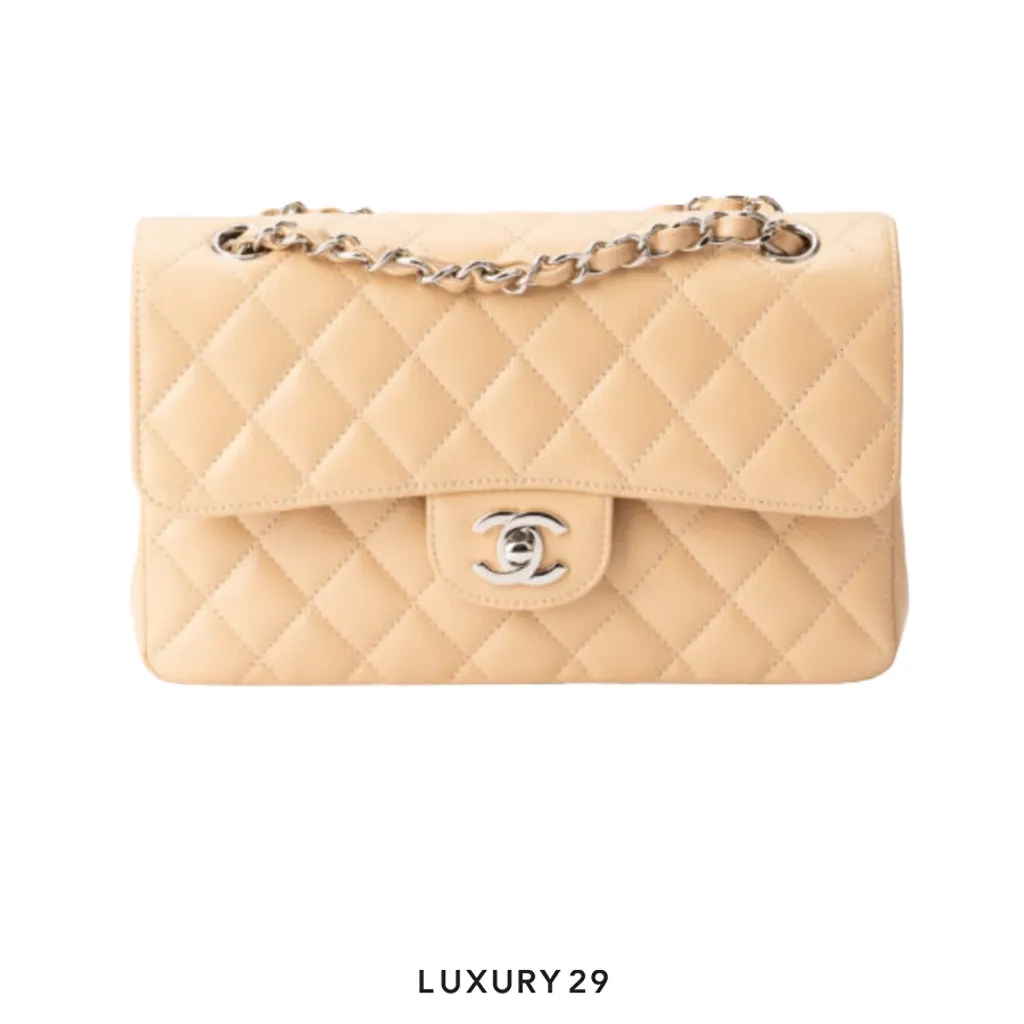 Chanel Classic Double Flap Bag Small Beige SHW(Small, Neutrals)