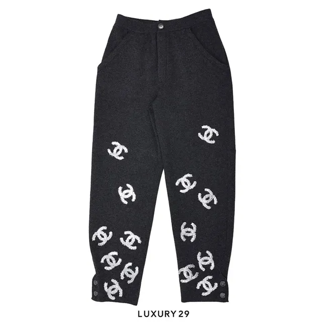 Chanel TROUSERS GREY 38