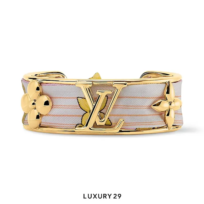 Louis Vuitton LV Initiales Silk Bracelet Pink
