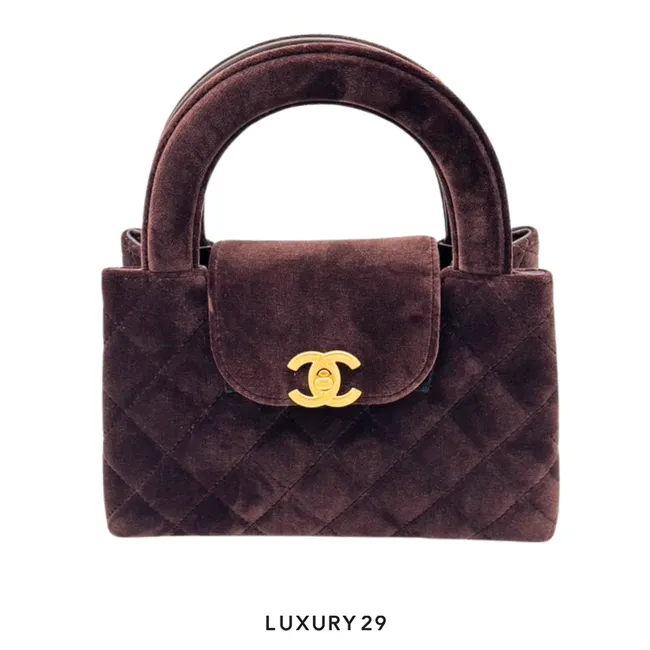 Chanel Mini Shopping Bag Red Velvet
