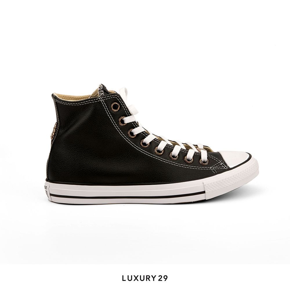 Converse Chuck Taylor All Star Leather Black(M)(42.5, Black)