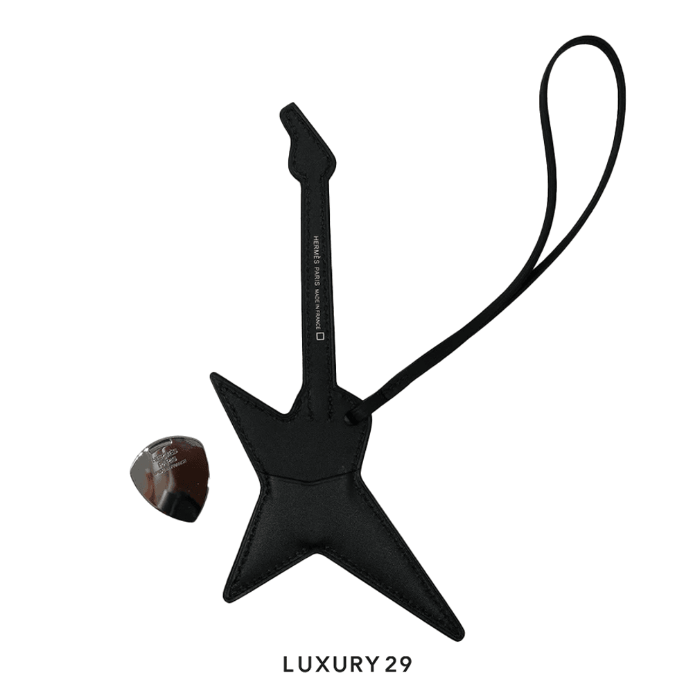 Hermes Rock charm Alligator leather Noir(Small, Black)