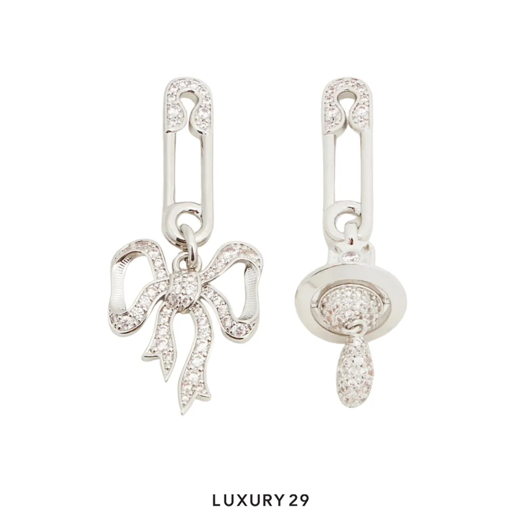 Vivienne Westwood Lilith earrings AW25 SI U Silver(Free Size, Silver)
