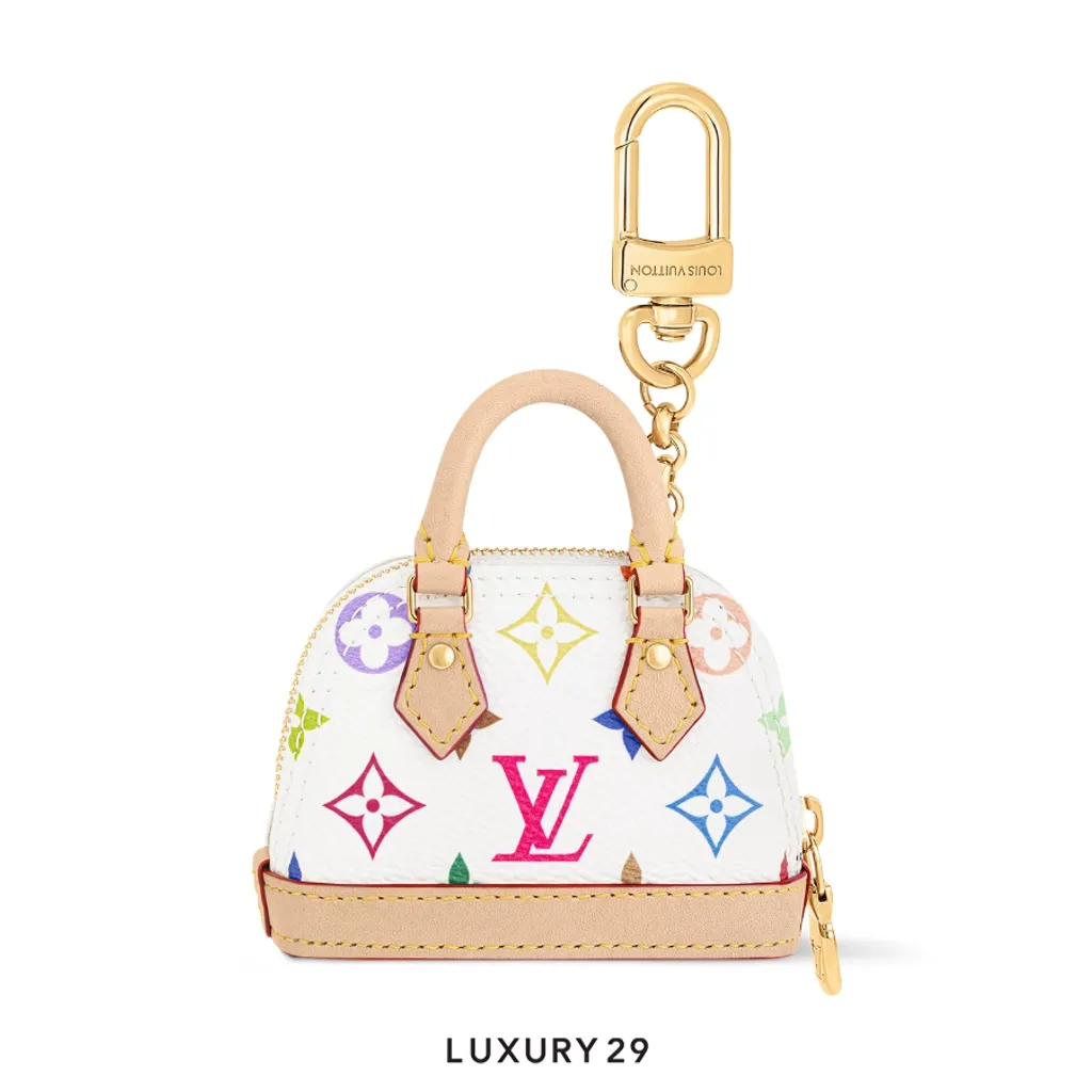 Louis Vuitton LV x TM - Micro Alma Monogram Multicolor Bag Charm White(Micro, White)