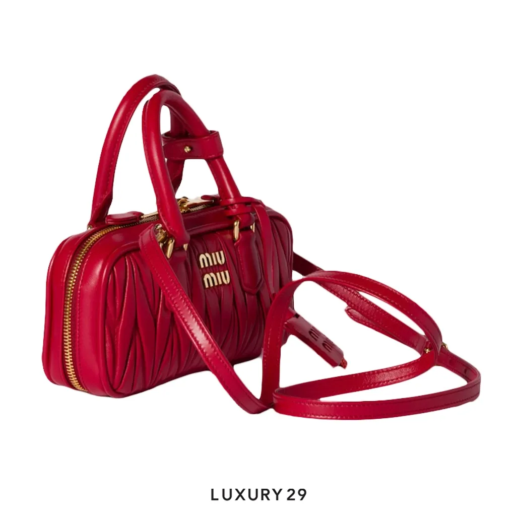 Miu Miu Arcadie matelasse nappa leather mini-bag Rosso(Mini, Red)