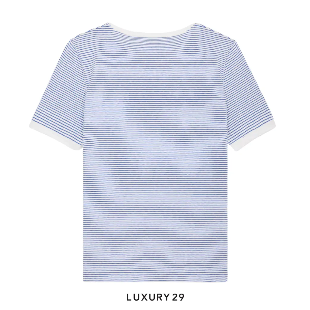 Celine 70s t-shirt in striped jersey Blue/White Celine 70s t-shirt in striped jersey Blue/White