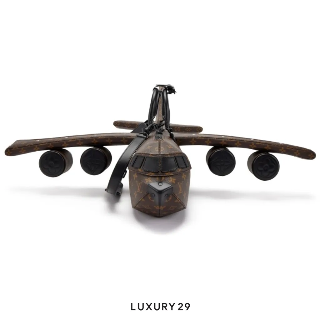 Louis Vuitton Limited Edition Airplane Bag Monogram Brown(Large, Brown)