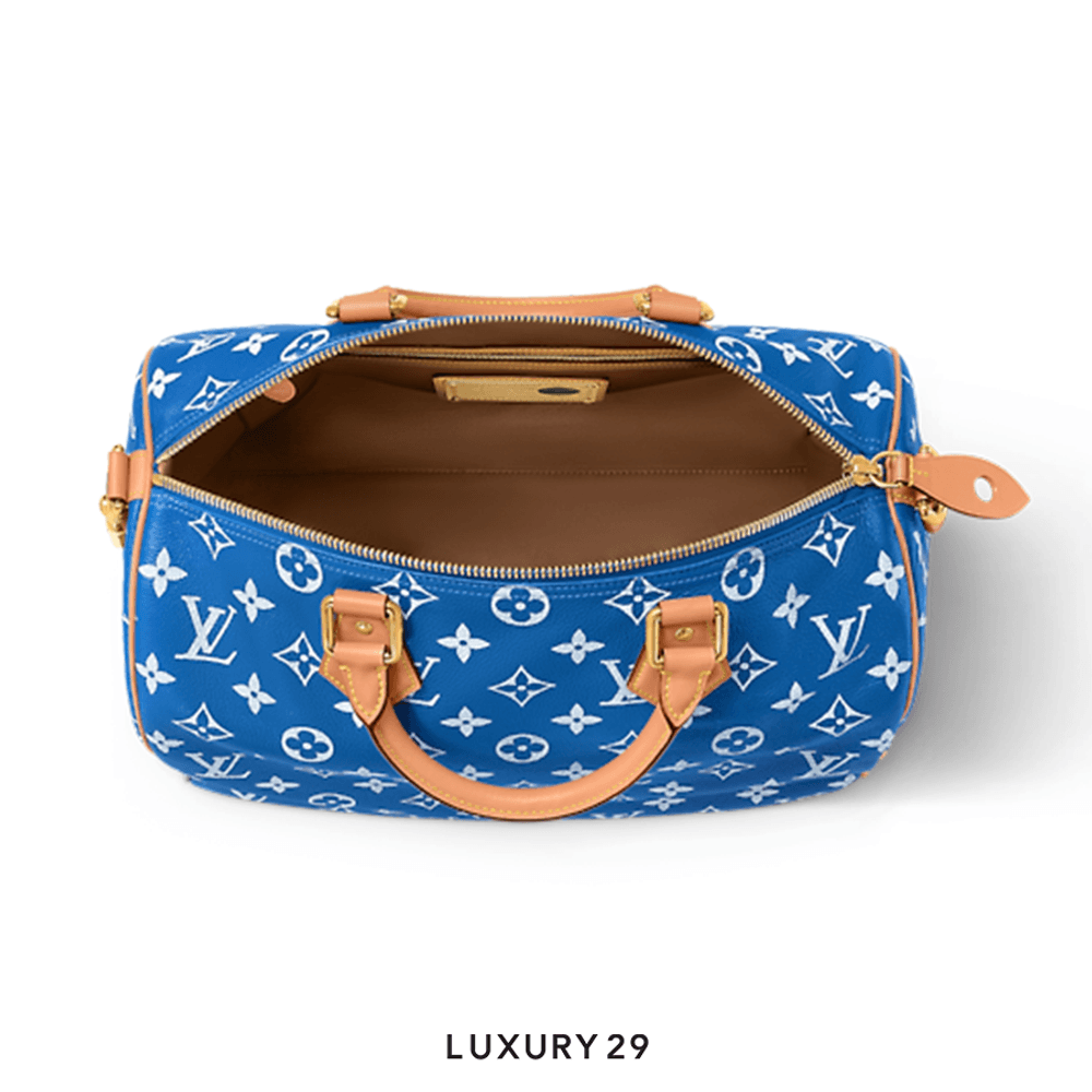 Louis Vuitton LV Speedy P9 Bandouliere 40 Bleu(Maxi, Blue)