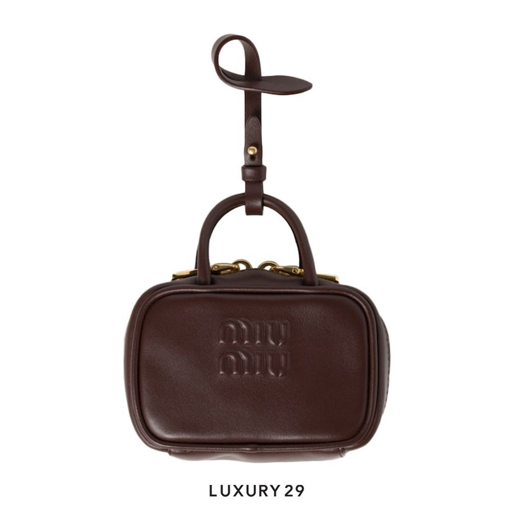 Miu Miu Leather Trick In Radica(Mini, Brown)
