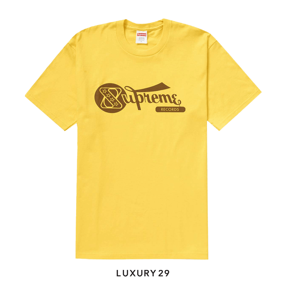 Supreme Records Tee 'Yellow'(M, Yellow)
