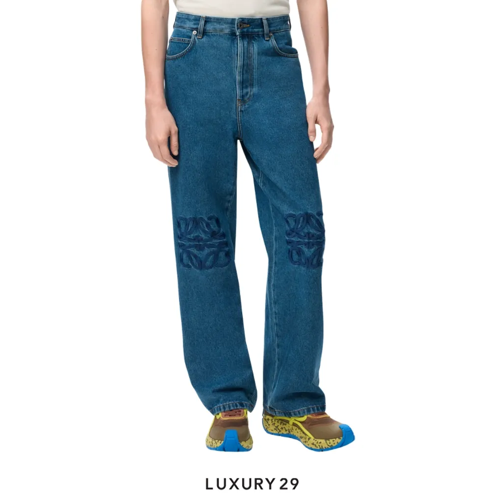 Loewe Anagram baggy jeans in denim Blue(48, Blue)