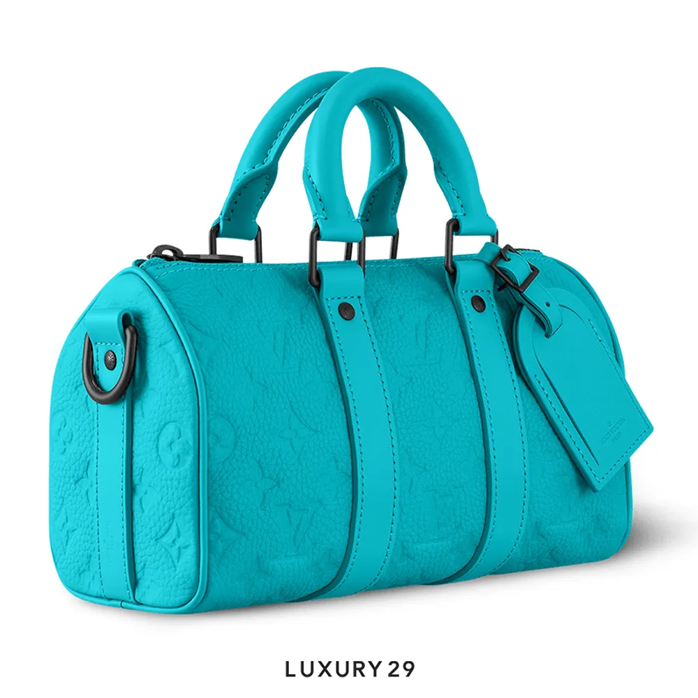 Louis Vuitton LV Keepall Bandouliere 25 Turquoise Blue(Mini, Blue)