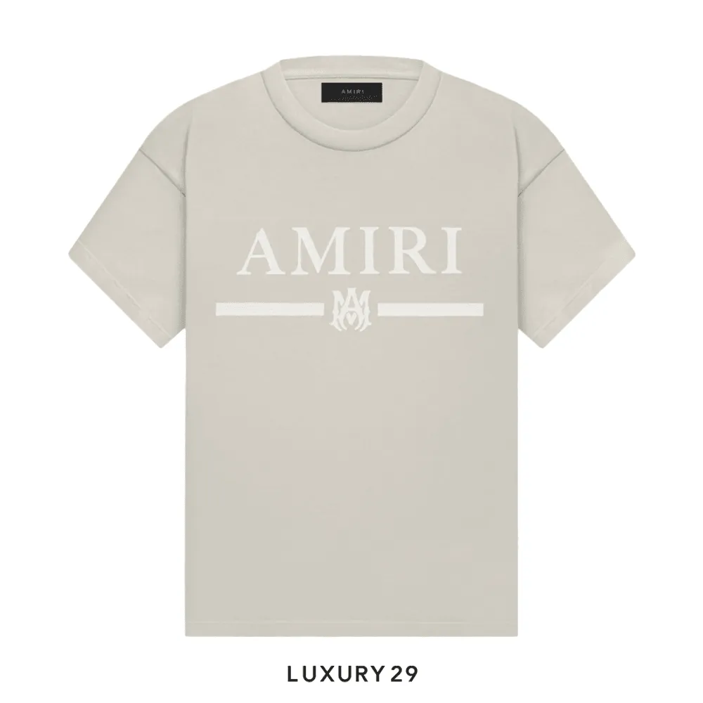 Amiri Bar Logo Tee 'Alabaster'(XL, Neutrals)