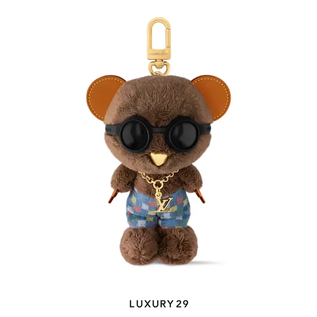 LOUIS VUITTON LV Louis Bear Gold hardware Blue