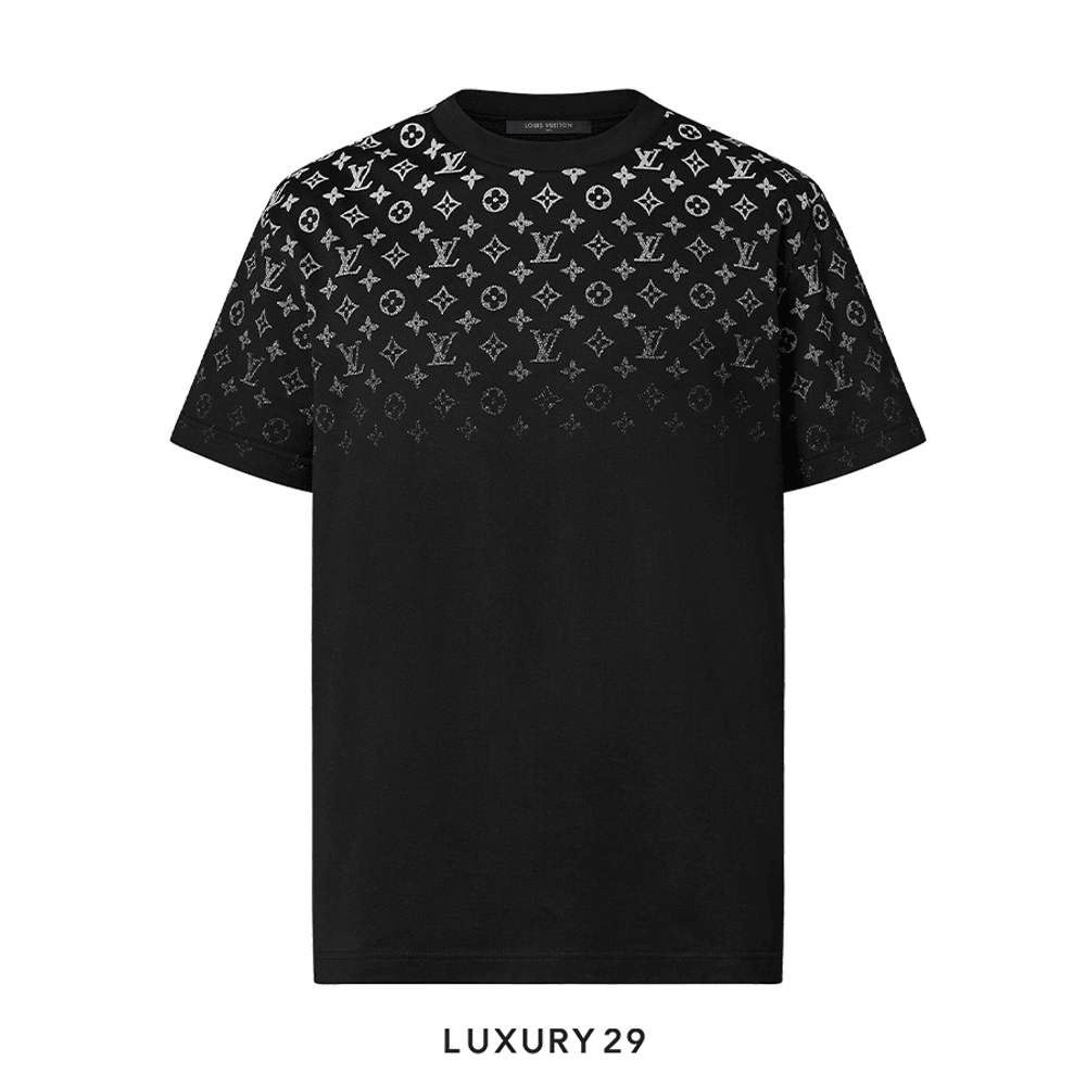 2024年のクリスマスの特別な衣装 Louis White/Black T-Shirt Cotton Gradient LV Vuitton トップス