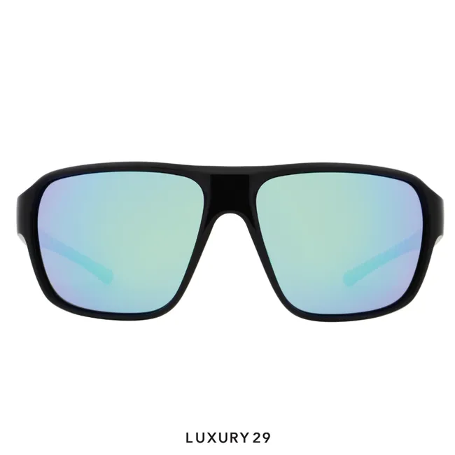 Red Bull Spect Sunglasses Chop-04P shiny black - smoke with green mirror
