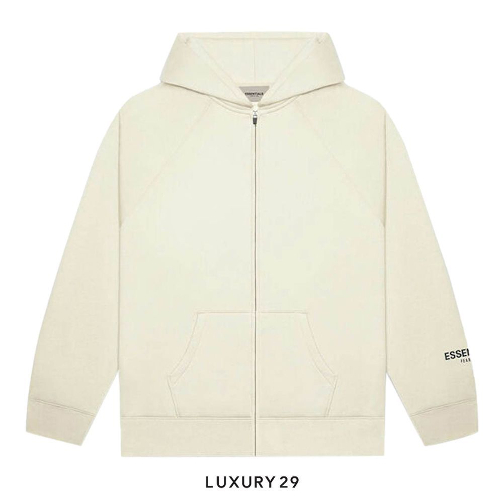 Essentials Fear Of God Full Zip Hoodie Buttercream(S, Neutrals)