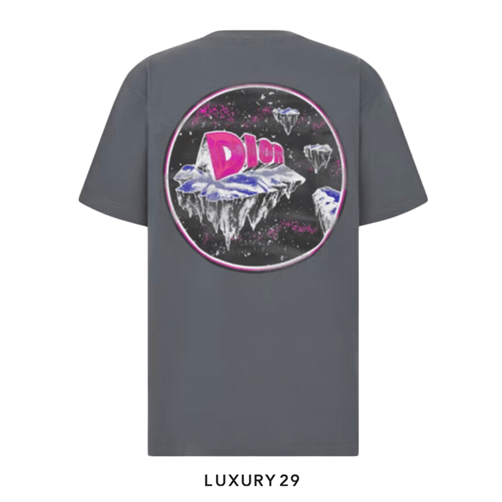 Dior Relaxed-Fit T-Shirt Gray Slub Cotton Jersey(S, Grey)
