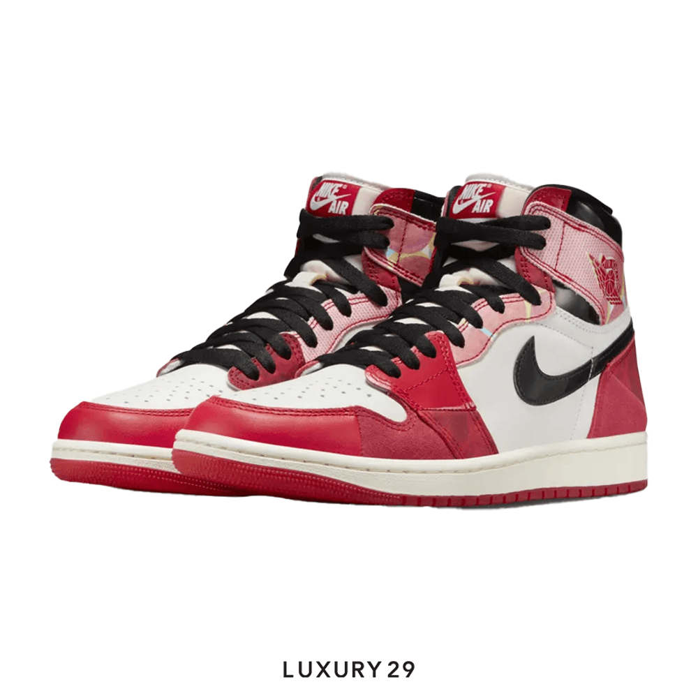 Nike Jordan 1 Retro High OG Spider-Man Across The Spider-Verse (GS)(36.5, Red)