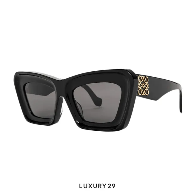 Loewe Beveled Cateye Sunglasses Black