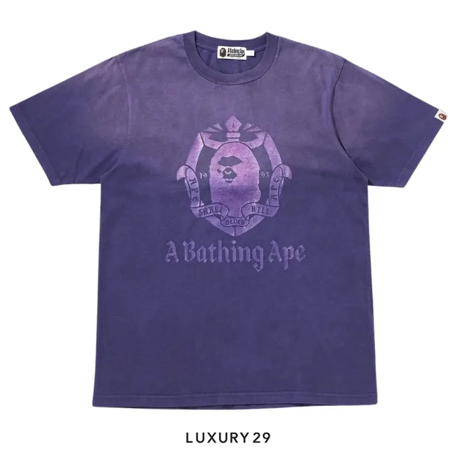 A Bathing Ape  Men's VINTAGE EFFECT TEE Purple