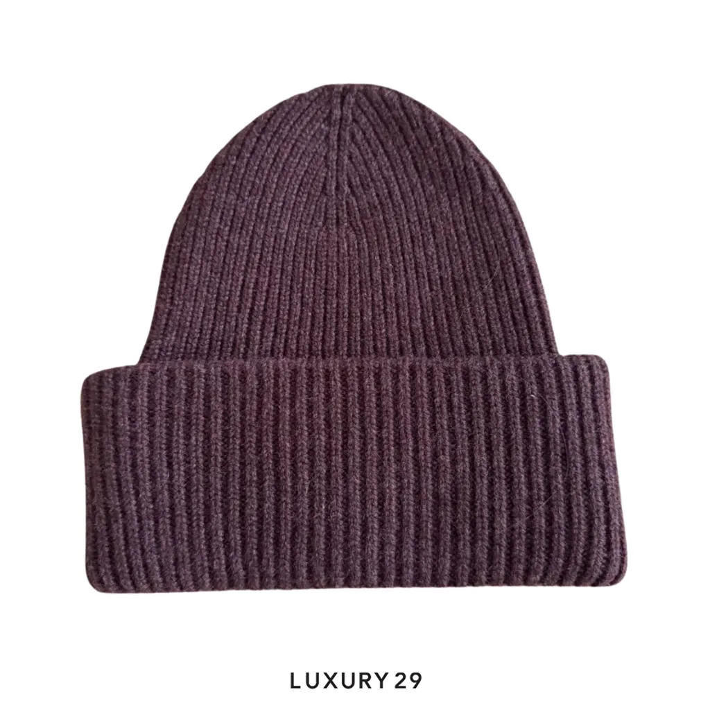 Chanel Bere Beanie Burgundy(Small, Red)