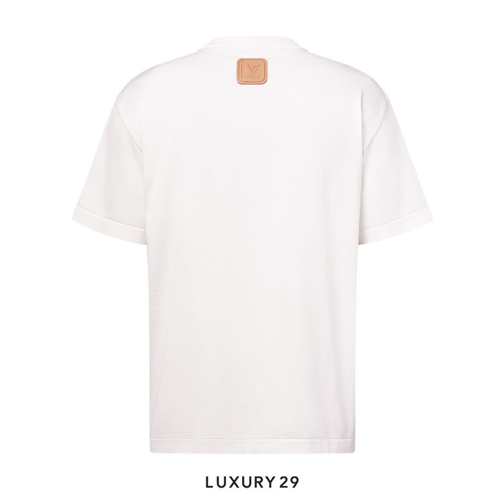 Louis Vuitton LV VVN Patch Short-Sleeved Cotton Crewneck White(S, White)