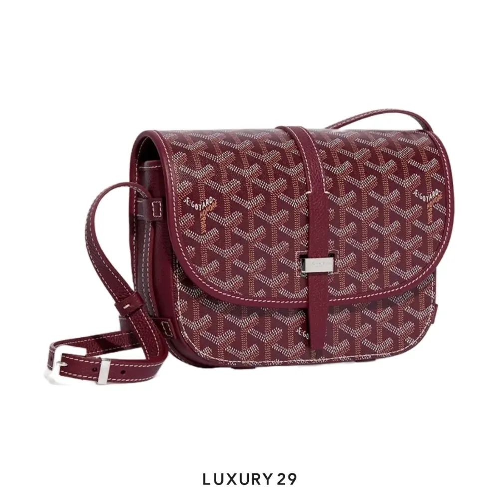 在庫わずか★送料込♪【GOYARD】Belvedere PM バッグ Burgundy Goyard Belvedere PM Bag Burgundy