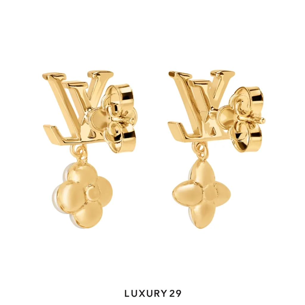 Louis Vuitton LV Floragram XS Earrings Gold(Free Size, Gold)