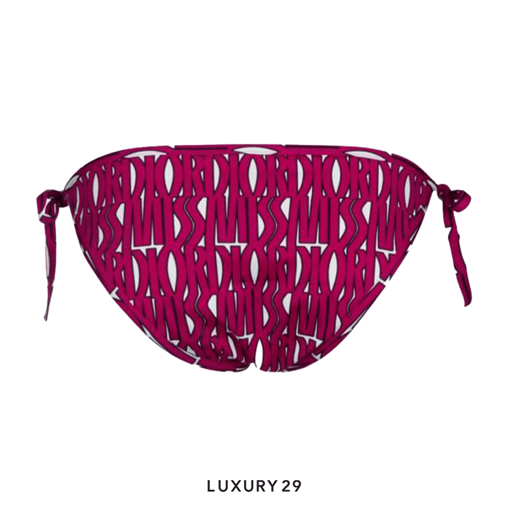 Dior Bikini Bottoms Blue Dior Oblique Technical Fabric(XS, Pink)