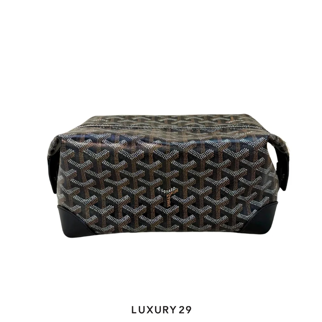 Goyard Bowling 25 Toiletry Bag Black(Small, Black)