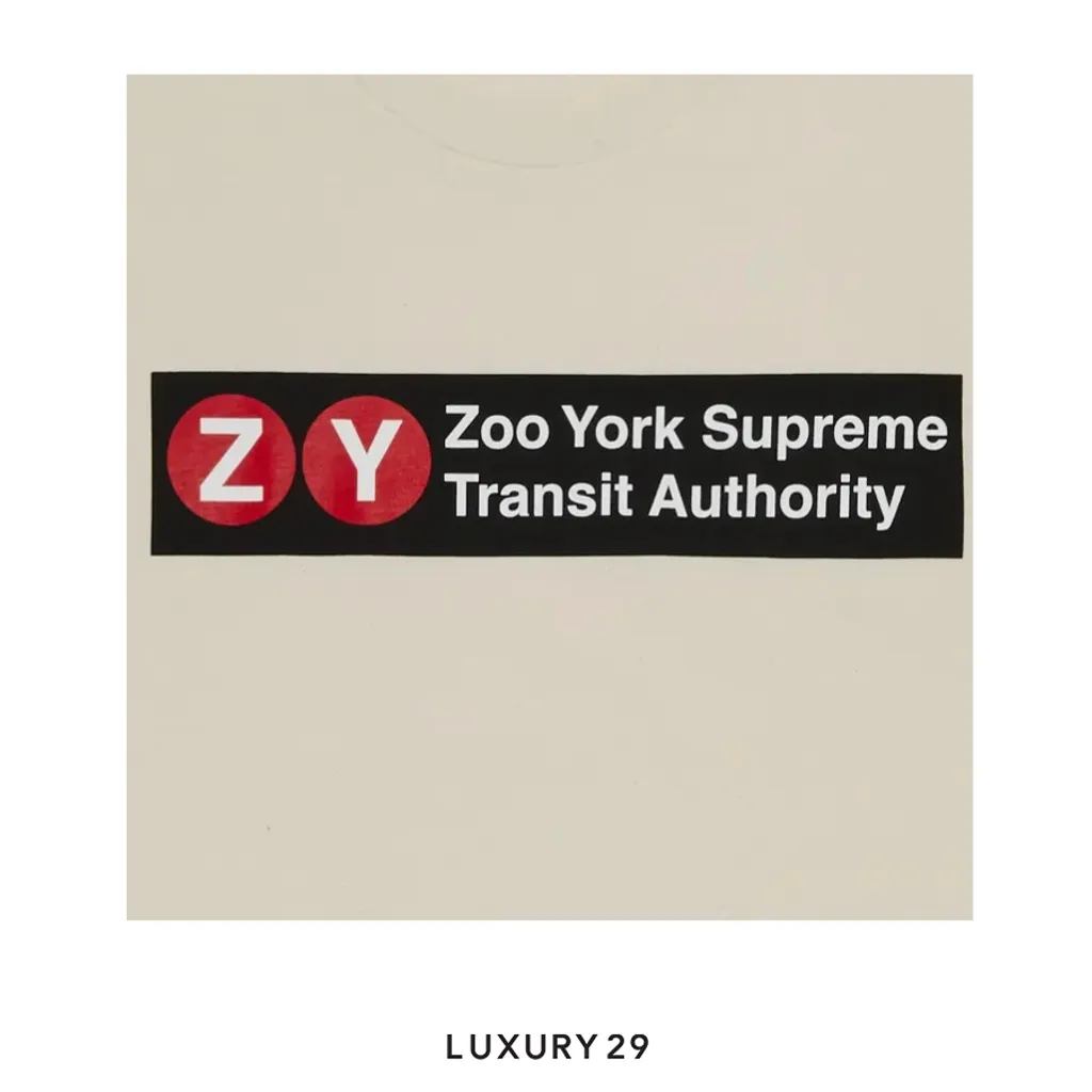 トップス Supreme Zoo York Transit Tee Natural L Supreme x Zoo York Transit Natural Tee – WyCo Vintage Broadway