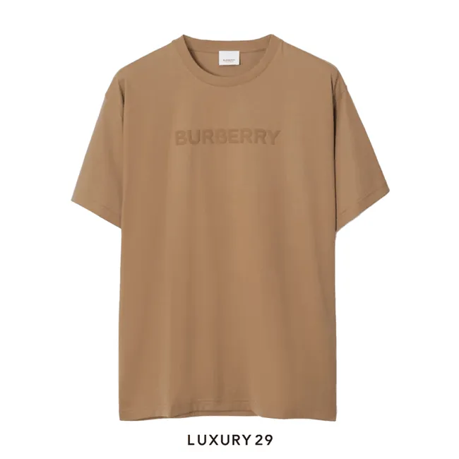 Burberry Logo Cotton T-shirt Camel