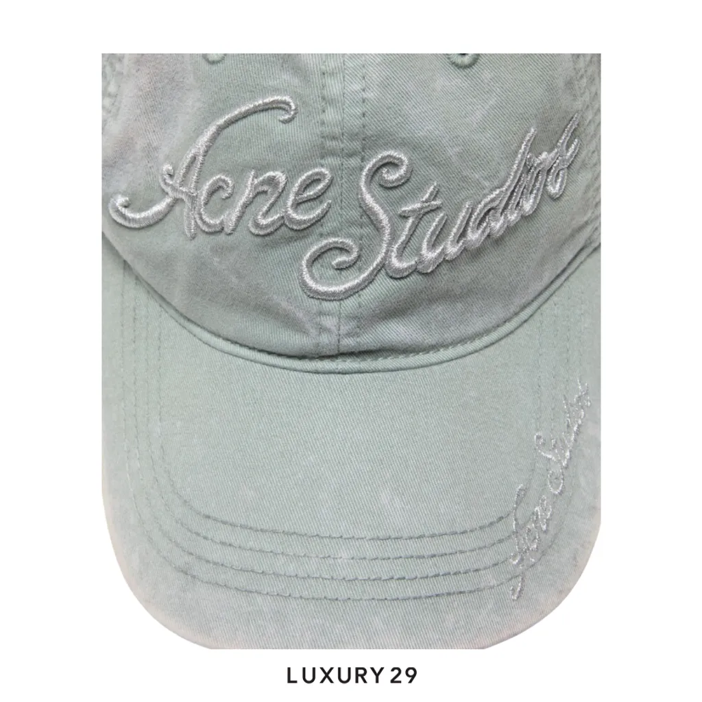Acne Studios Embroidered logo cap Grey(Free Size, Grey)
