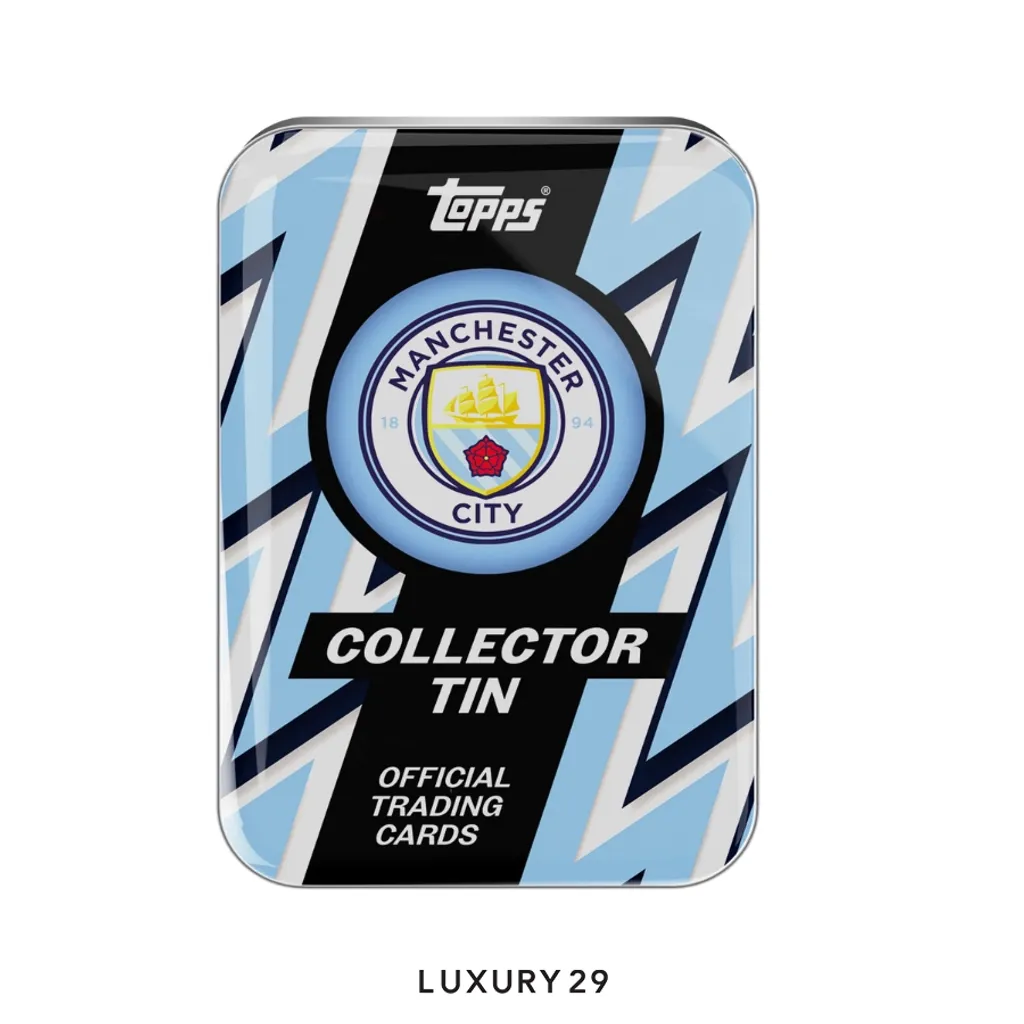 topps manchester city team set 2025-26 Collector tin(Small, Multicolour)