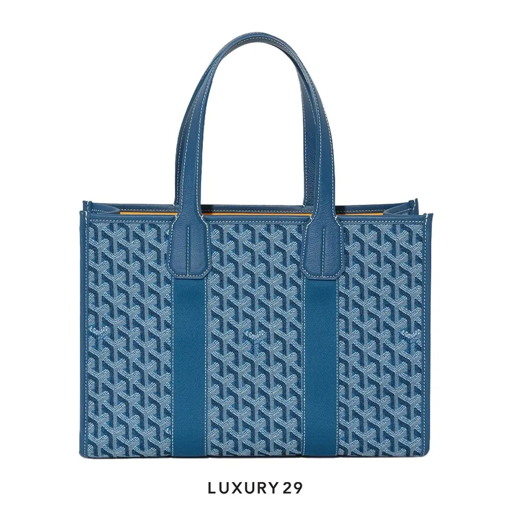Goyard Villette Jacquard Tote Bag PM Ocean Blue(Small, Blue)