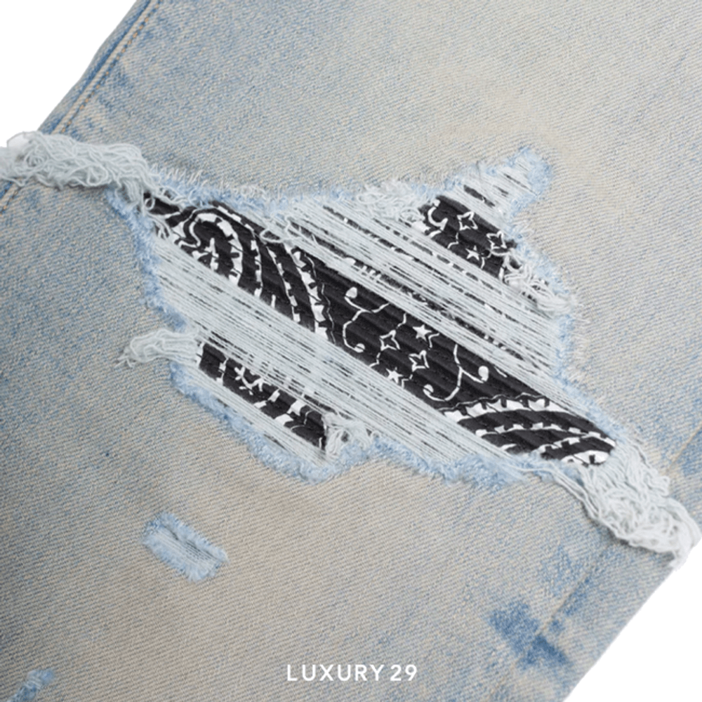 AMIRI MX1 BANDANA JEAN/CLAY INDIGO(XS, Blue)