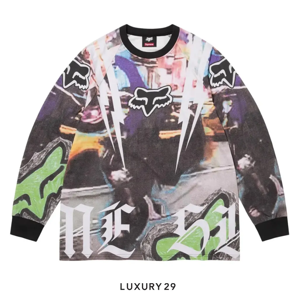 Supreme x Fox Racing Long-Sleeve Top 'Multicolor'(XL, Multicolour)