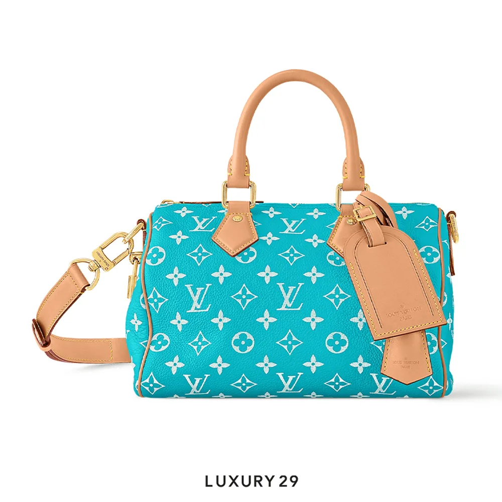 Louis Vuitton LV Speedy P9 Bandouliere 25 Turquoise Blue(Small, Blue)