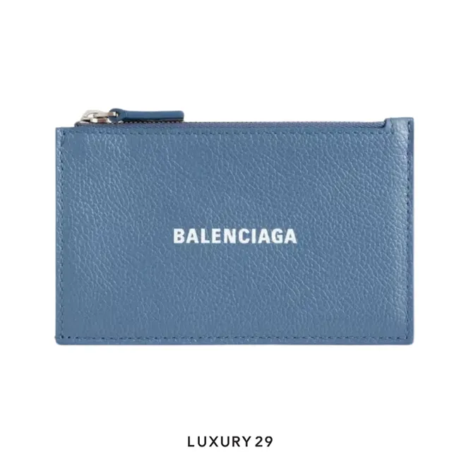 Balenciaga Long Coin and Card Holder Blue