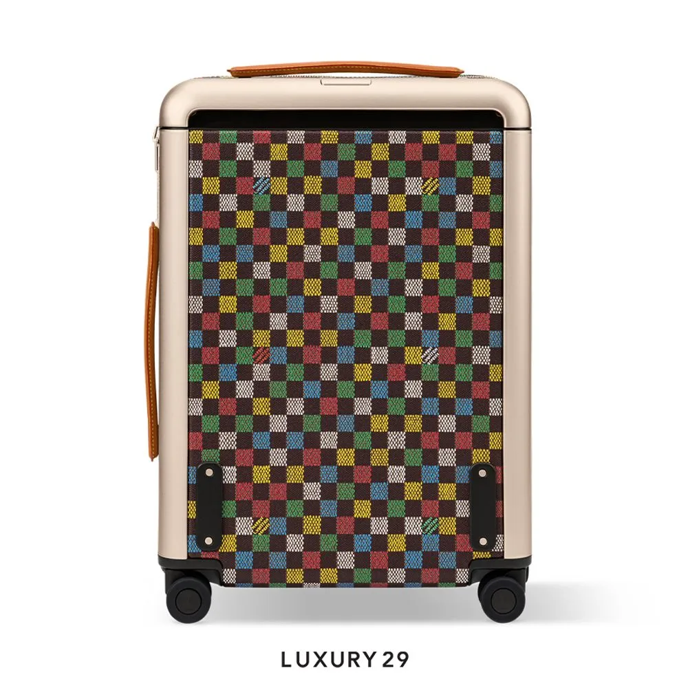 Louis Vuitton LV Horizon 55 Suitcase Cowhide leather trim LVers Damier Ebene coated canvas Multicoloured(Large, Multicolour)