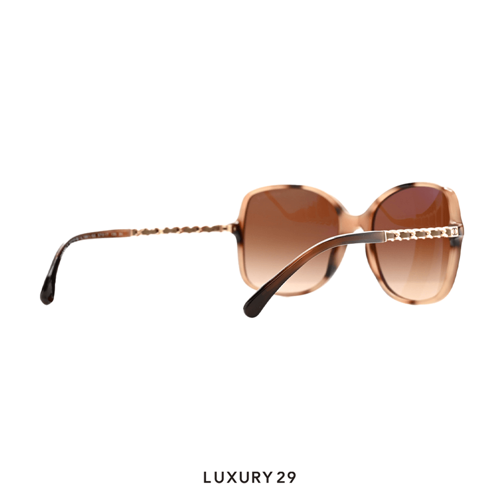 Chanel Square Sunglasses Lenses Brown Gradient(Free Size, Brown)