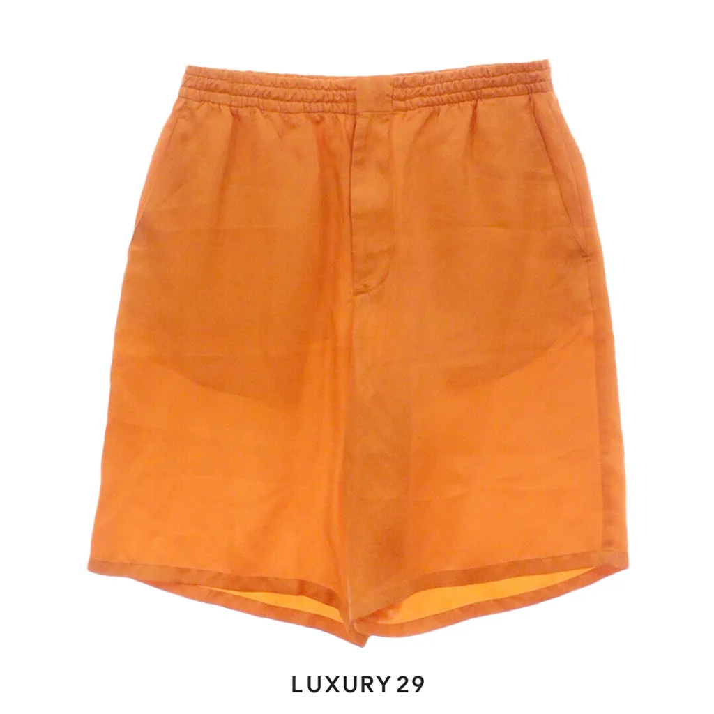 PRADA Silk Pajama Short Orange(XL, Orange)