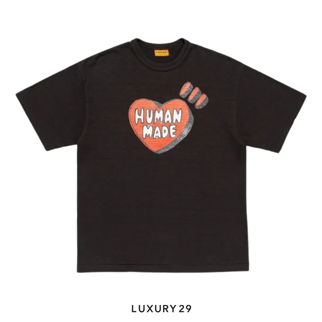 Human Made GRAPHIC T-SHIRT Red Heart(L, Black)