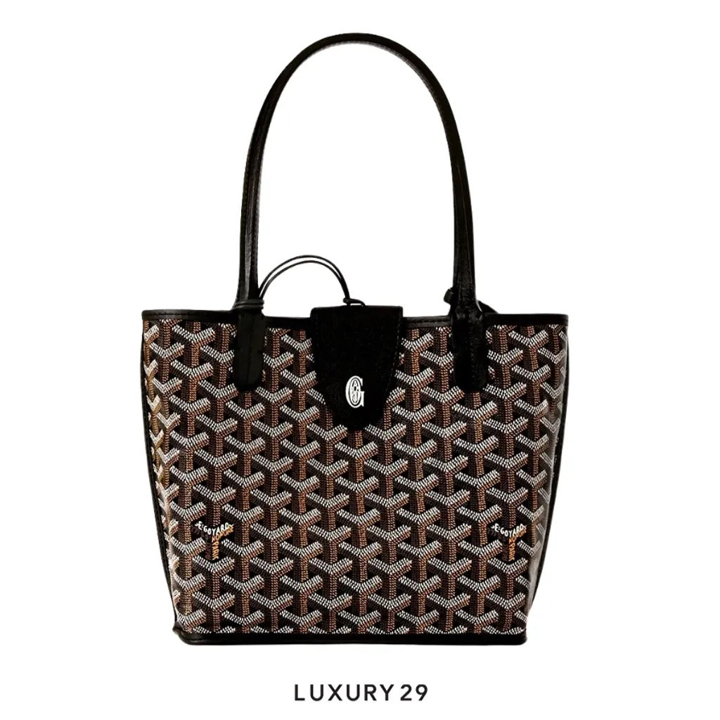 Goyard Anjou Mini Bag with Croc Universal Black(Mini, Black)