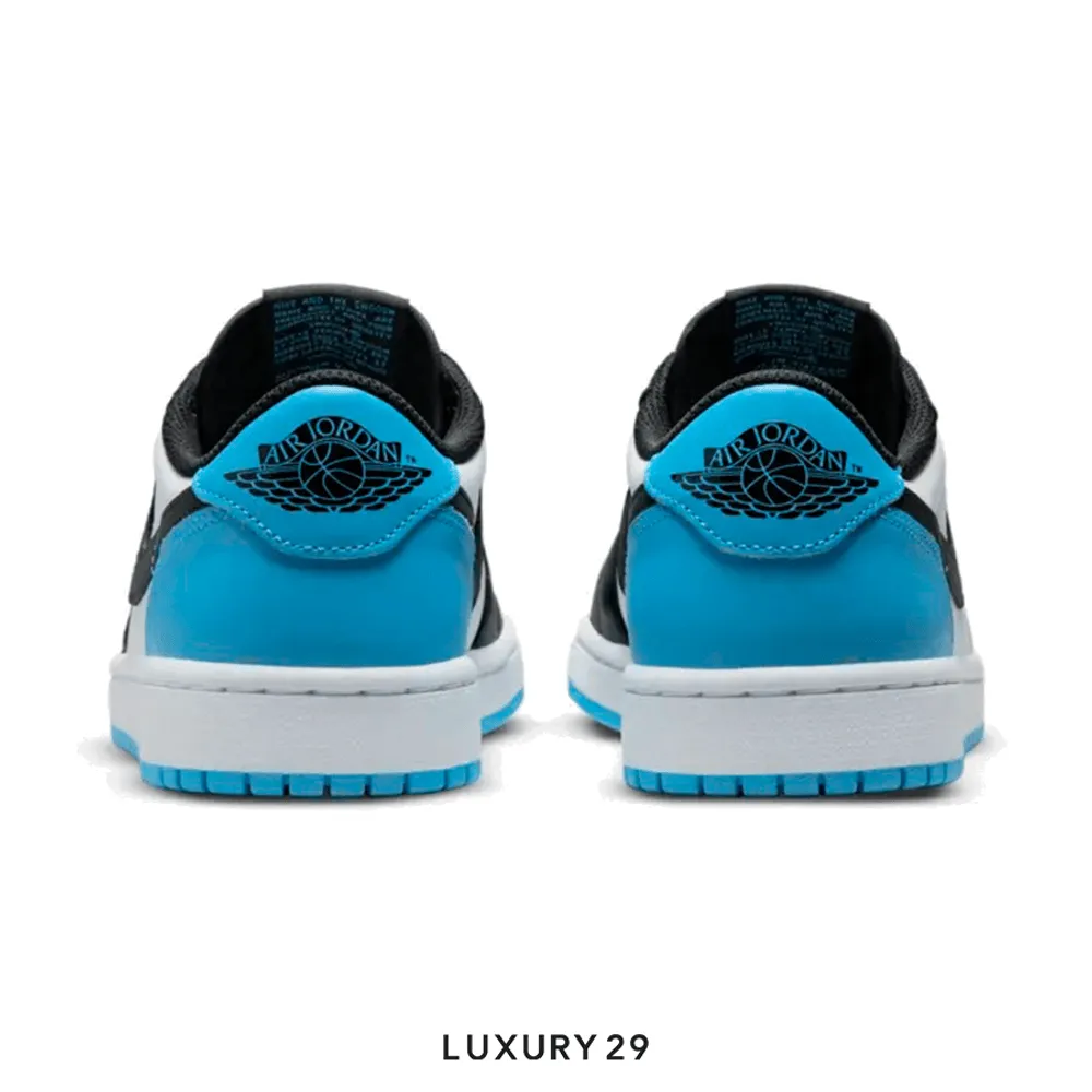 Nike Jordan 1 Retro Low OG Black Dark Powder Blue(M)(40, Blue)