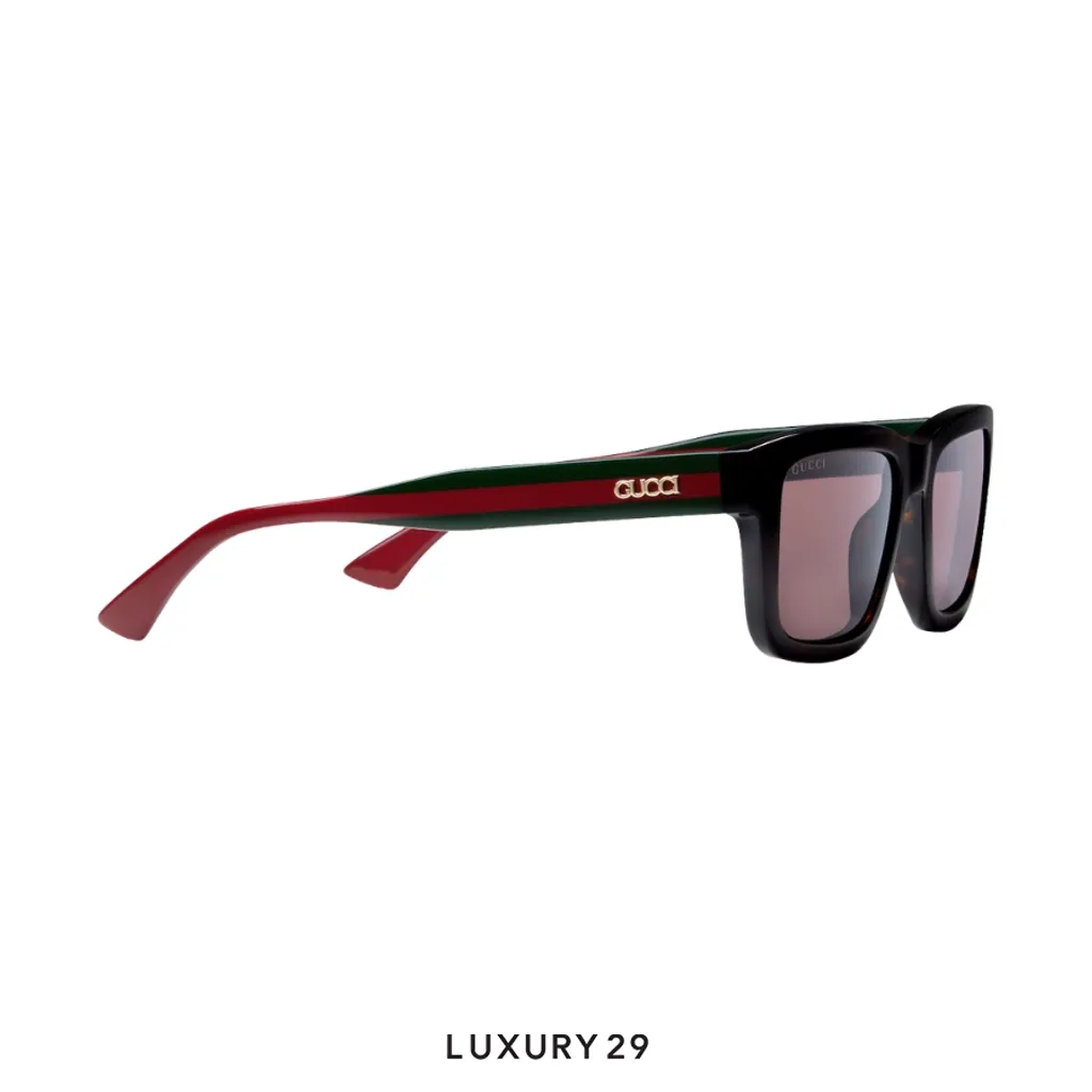 Gucci Rectangular frame sunglasses Variation brown(Free Size, Brown)
